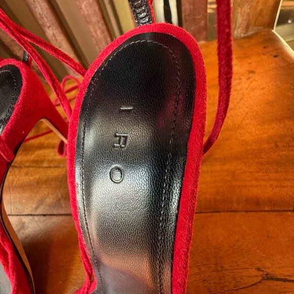IRO Paris Fixa Pumps – Red Suede Lace-Up Heels (New in Box, Size 36 EU) - Picture 12 of 15